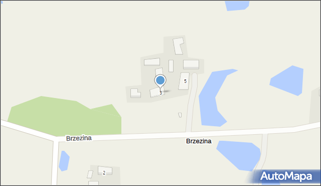 Brzezina, Brzezina, 3, mapa Brzezina