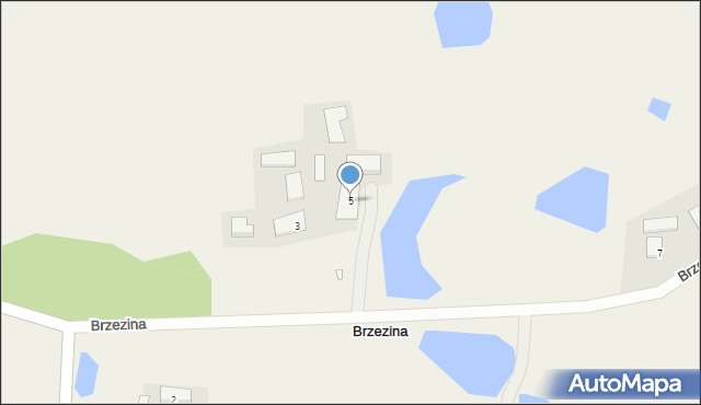 Brzezina, Brzezina, 5, mapa Brzezina