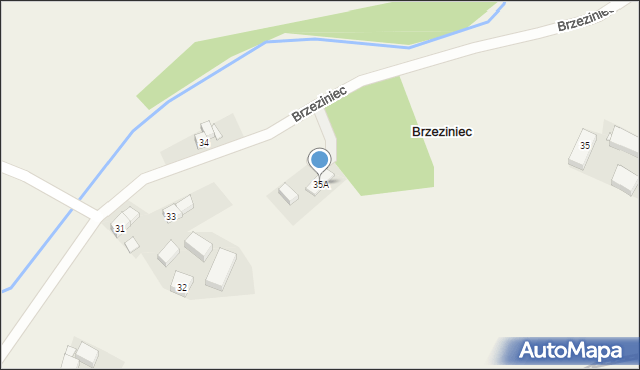 Brzeziniec, Brzeziniec, 35A, mapa Brzeziniec