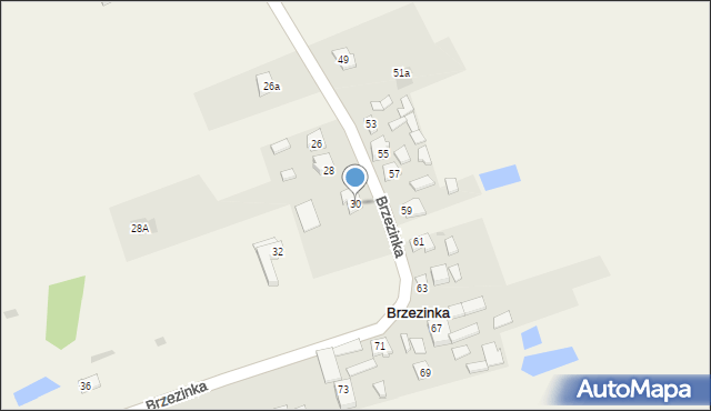 Brzezinka, Brzezinka, 30, mapa Brzezinka