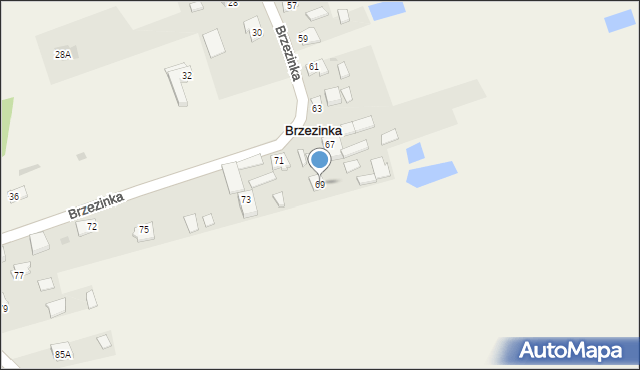 Brzezinka, Brzezinka, 69, mapa Brzezinka