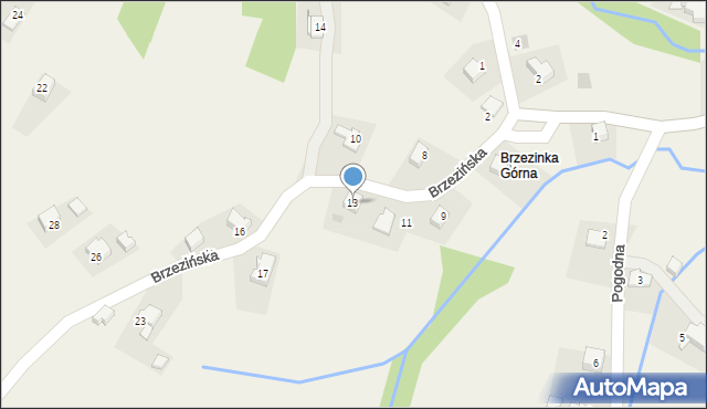 Brzezinka, Brzezińska, 13, mapa Brzezinka