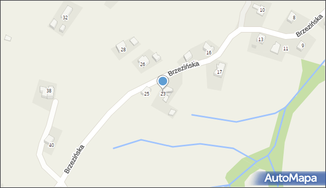 Brzezinka, Brzezińska, 23, mapa Brzezinka