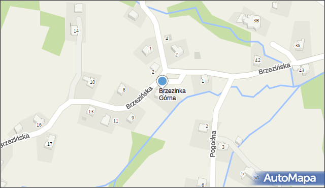 Brzezinka, Brzezińska, 5, mapa Brzezinka