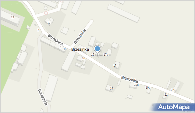 Brzezinka, Brzezinka, 15a, mapa Brzezinka