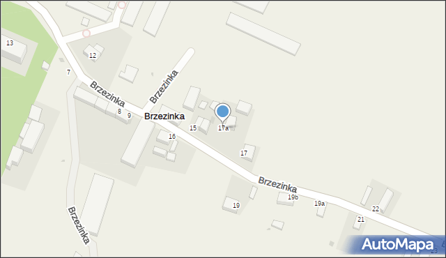 Brzezinka, Brzezinka, 17a, mapa Brzezinka