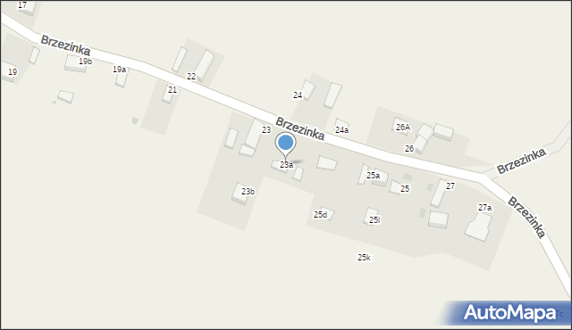 Brzezinka, Brzezinka, 23a, mapa Brzezinka