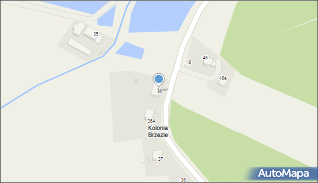 Brzezinka, Brzezinka, 36, mapa Brzezinka