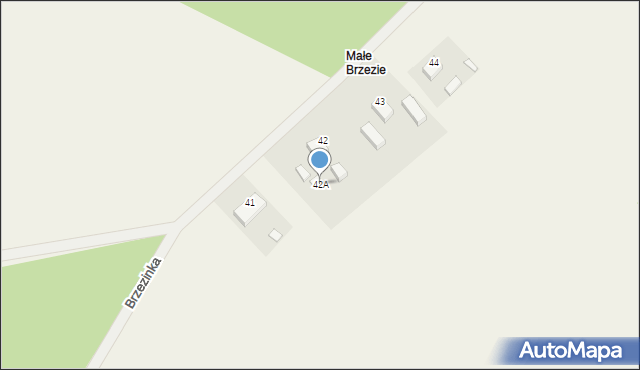 Brzezinka, Brzezinka, 42A, mapa Brzezinka