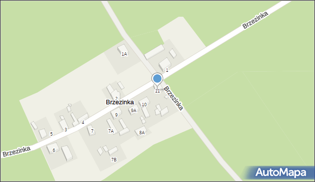 Brzezinka, Brzezinka, 11, mapa Brzezinka