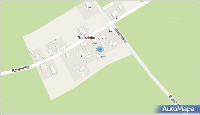 Brzezinka, Brzezinka, 8A, mapa Brzezinka