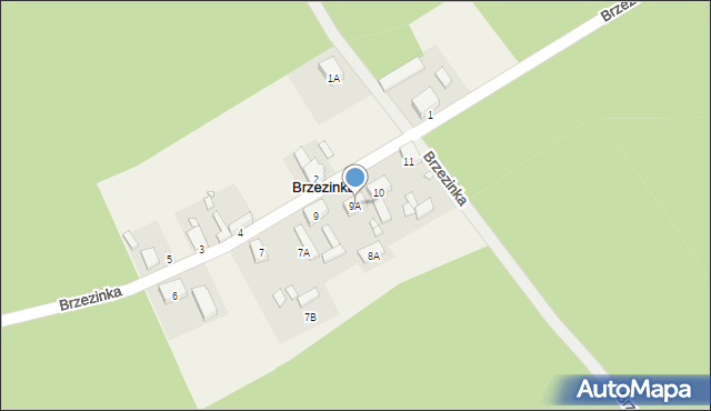 Brzezinka, Brzezinka, 9A, mapa Brzezinka