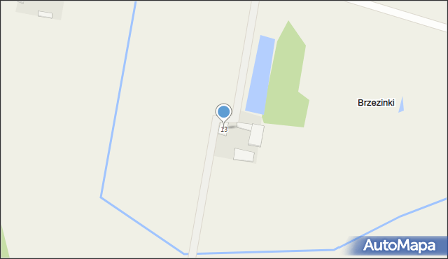 Brzezinki, Brzezinki, 13, mapa Brzezinki