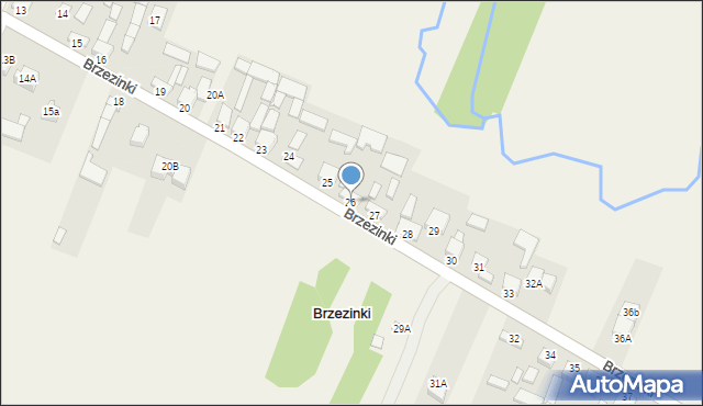 Brzezinki, Brzezinki, 26, mapa Brzezinki