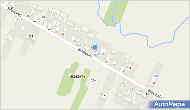 Brzezinki, Brzezinki, 28, mapa Brzezinki