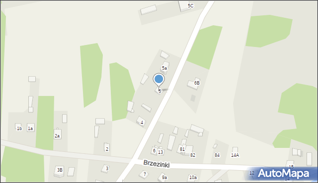 Brzezinki, Brzezinki, 5, mapa Brzezinki