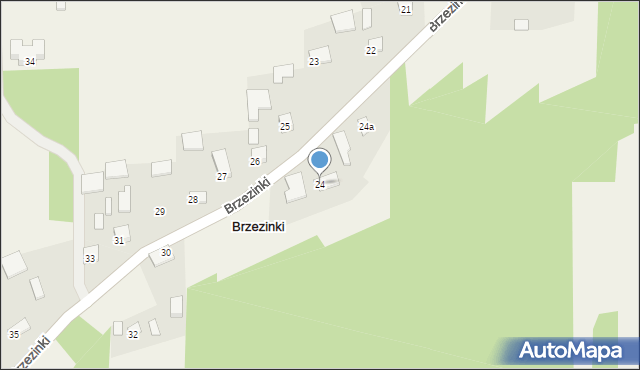 Brzezinki, Brzezinki, 24, mapa Brzezinki