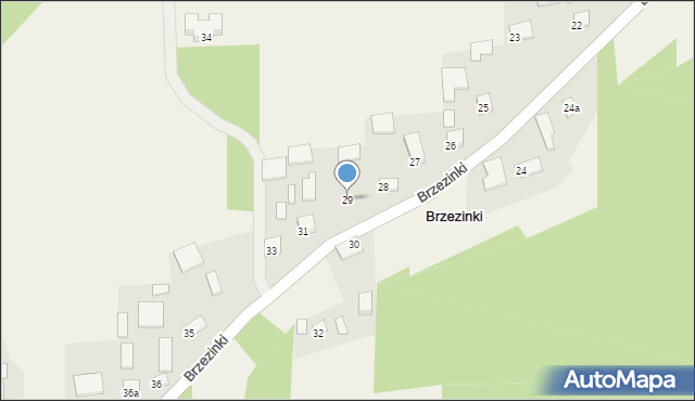 Brzezinki, Brzezinki, 29, mapa Brzezinki