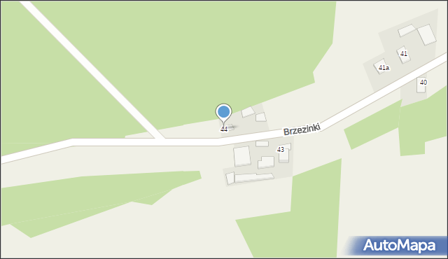 Brzezinki, Brzezinki, 44, mapa Brzezinki