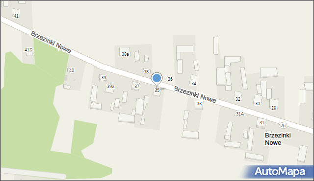 Brzezinki Nowe, Brzezinki Nowe, 35, mapa Brzezinki Nowe