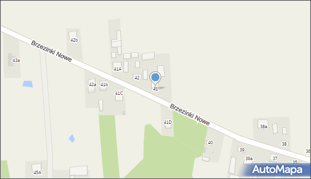 Brzezinki Nowe, Brzezinki Nowe, 41, mapa Brzezinki Nowe