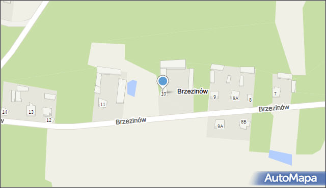 Brzezinów, Brzezinów, 10, mapa Brzezinów