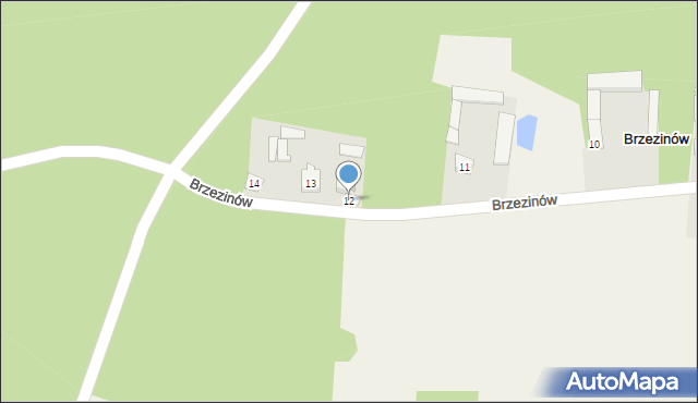 Brzezinów, Brzezinów, 12, mapa Brzezinów