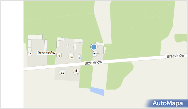 Brzezinów, Brzezinów, 7, mapa Brzezinów