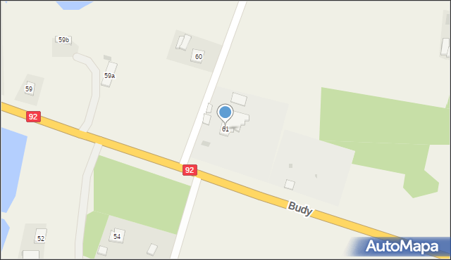 Brzezińskie Holendry, Brzezińskie Holendry, 61, mapa Brzezińskie Holendry
