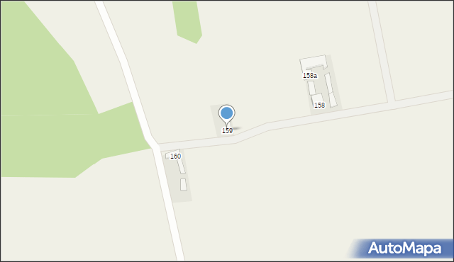 Brzeziny, Brzeziny, 159, mapa Brzeziny