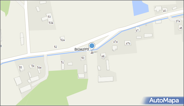 Brzeziny, Brzeziny, 49, mapa Brzeziny