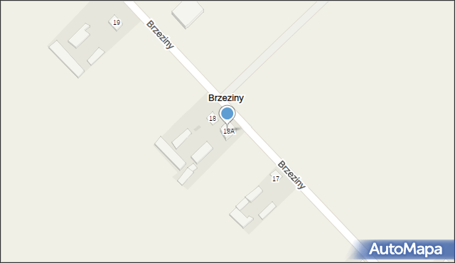 Brzeziny, Brzeziny, 18A, mapa Brzeziny