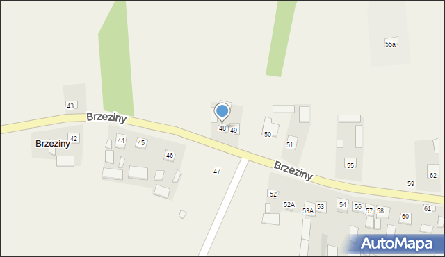 Brzeziny, Brzeziny, 48, mapa Brzeziny