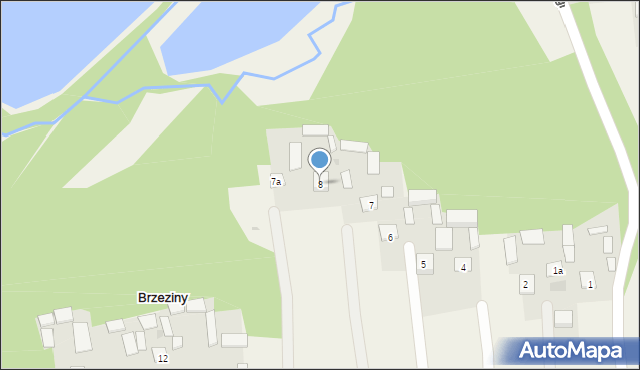 Brzeziny, Brzeziny, 8, mapa Brzeziny