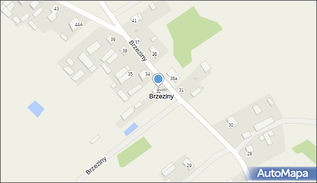 Brzeziny, Brzeziny, 32, mapa Brzeziny