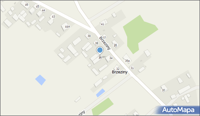 Brzeziny, Brzeziny, 35, mapa Brzeziny