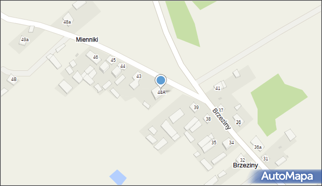 Brzeziny, Brzeziny, 44A, mapa Brzeziny