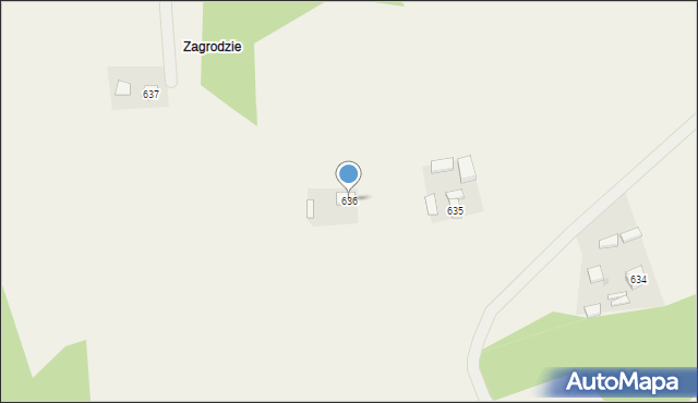 Brzeziny, Brzeziny, 636, mapa Brzeziny