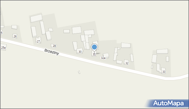 Brzeziny, Brzeziny, 31, mapa Brzeziny