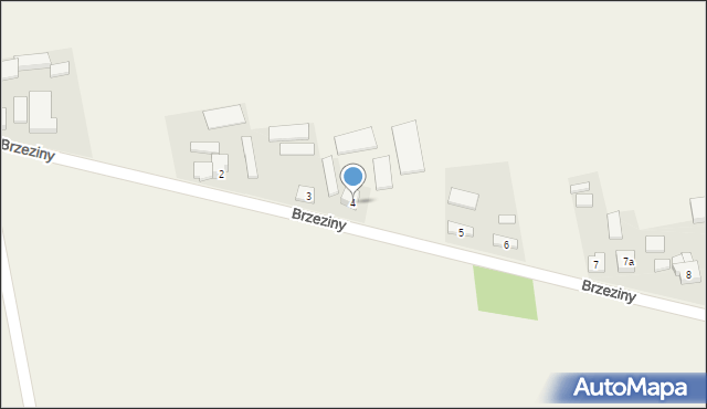 Brzeziny, Brzeziny, 4, mapa Brzeziny