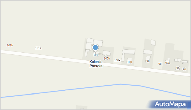 Brzeziny, Brzeziny, 101, mapa Brzeziny