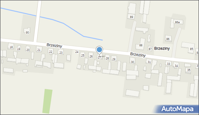 Brzeziny, Brzeziny, 27, mapa Brzeziny