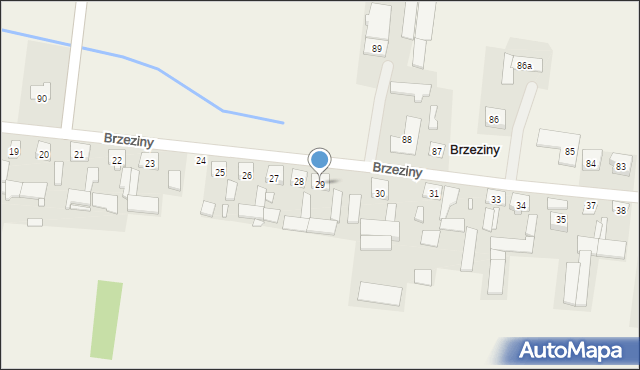 Brzeziny, Brzeziny, 29, mapa Brzeziny