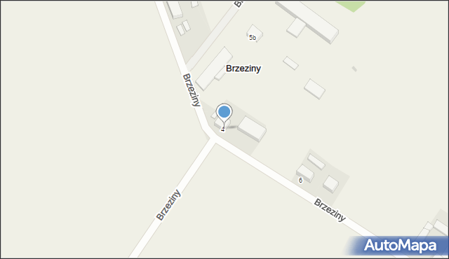 Brzeziny, Brzeziny, 5, mapa Brzeziny