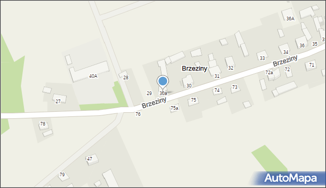 Brzeziny, Brzeziny, 30a, mapa Brzeziny