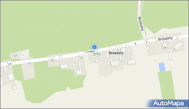 Brzeziny, Brzeziny, 10, mapa Brzeziny