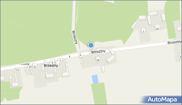 Brzeziny, Brzeziny, 3, mapa Brzeziny