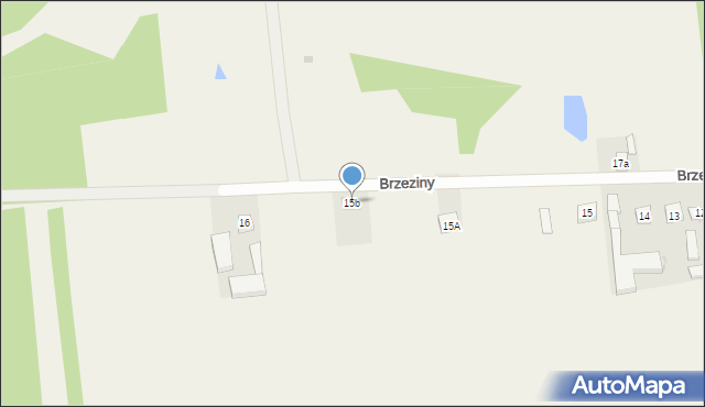 Brzeziny, Brzeziny, 15b, mapa Brzeziny