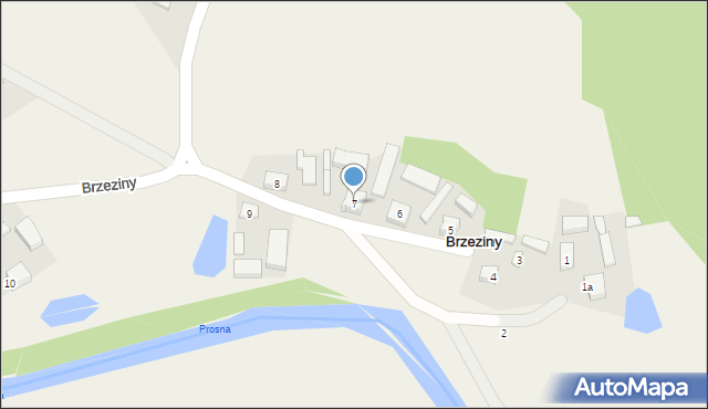 Brzeziny, Brzeziny, 7, mapa Brzeziny