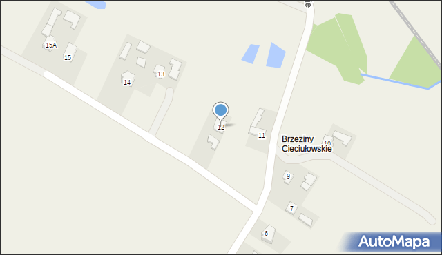 Brzeziny Cieciułowskie, Brzeziny Cieciułowskie, 12, mapa Brzeziny Cieciułowskie